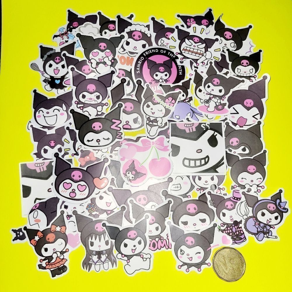 50pc brand new waterproof Kuromi stickers A